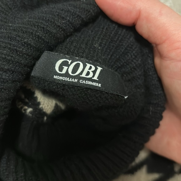 GOBI 100% Mongolian cashmere houndstooth sweater - Picture 2 of 4